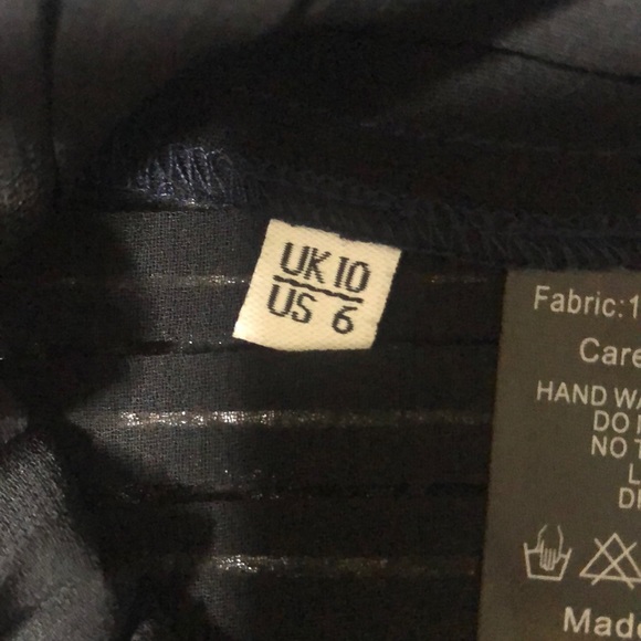 IRIS & INK BLACK/BLUE PLEATED SKIRT - Picture 6 of 7